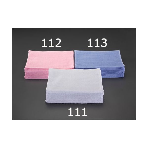 エスコ 340x520mm タオル雑巾(12枚/ピンク) EA929HC-112 1セット(24枚:12枚×2袋)（直送品）