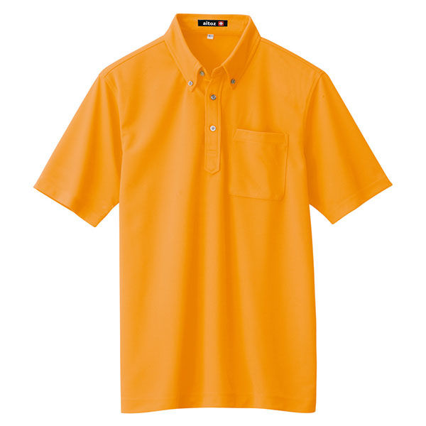 アイトス HERO’S UNIFORM 吸汗速乾（クールコンフォート）半袖ポロシャツ（男女兼用） オレンジ 3L AZ-10599-063-3L（直送品）