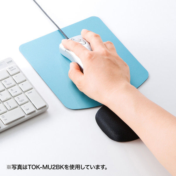 サンワサプライ 低反発リストレストミニ（ブルー） TOK-MU2NBL 1個（直送品）