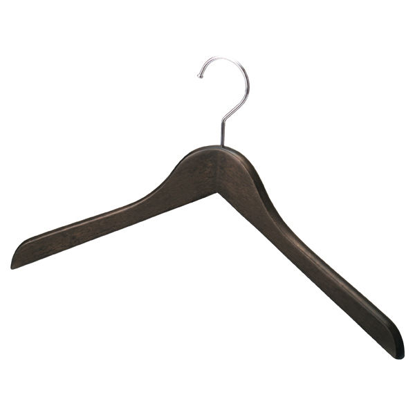 ストア・エキスプレス 木製ハンガー ヴィンテージブラウン 10本組 屈折型W42cm 6533-192 1セット（直送品）