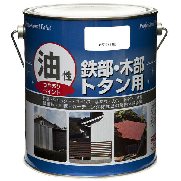 ニッペホームプロダクツ 油性 鉄部・木部・トタン用 1.6L オフホワイト 4976124097140（直送品）