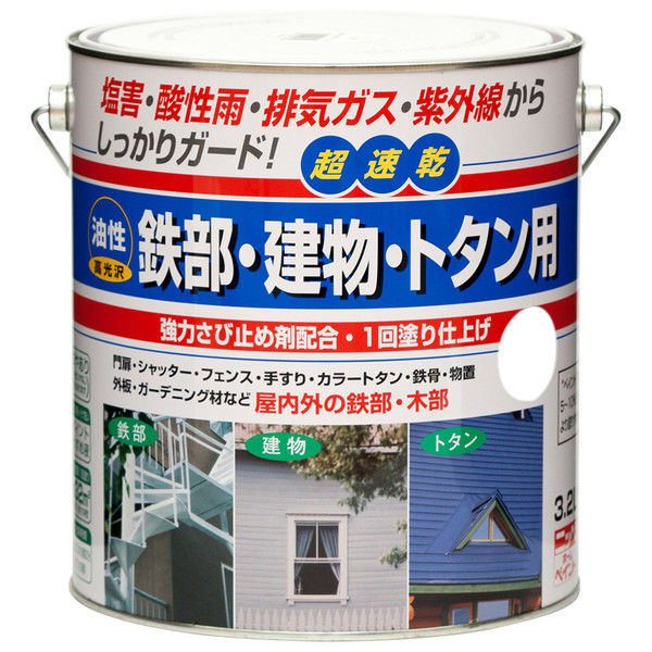 ニッペホームプロダクツ 油性 鉄部・建物・トタン用 3.2L 青 4976124216145（直送品）