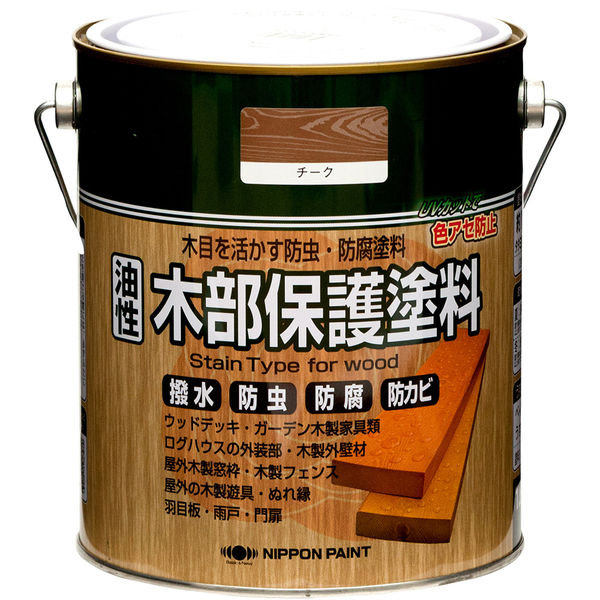 ニッペホームプロダクツ 油性木部保護塗料 1.6L チーク 4976124519659（直送品）