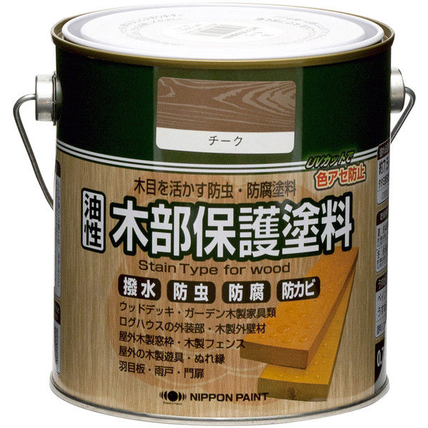 ニッペホームプロダクツ 油性木部保護塗料 0.7L チーク 4976124519857 1セット（4個入）（直送品）