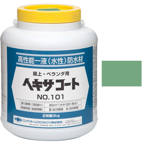 ニッペホームプロダクツ ヘキサコートNO.101 3kg グリーン 4976124825019（直送品）