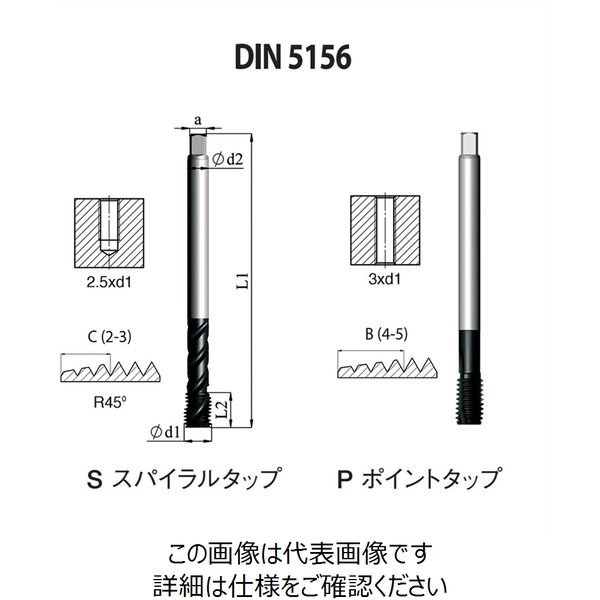 DIN-5156 高機能HPCスパイラルタップ（ウィットワース・パイプねじG） 【SD5156CG3/43XT】（直送品）