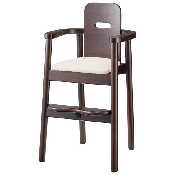 【軒先渡し】桜屋工業 RESTAREA 子供椅子6号 キッズチェア L8246 ダークブラウン×オフホワイト 1台（直送品）