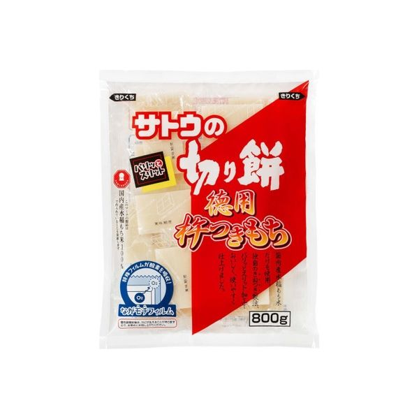 サトウ サトウの切り餅 徳用杵つきもち 800g x12 5221888 1箱(12入) サトウ食品（直送品）