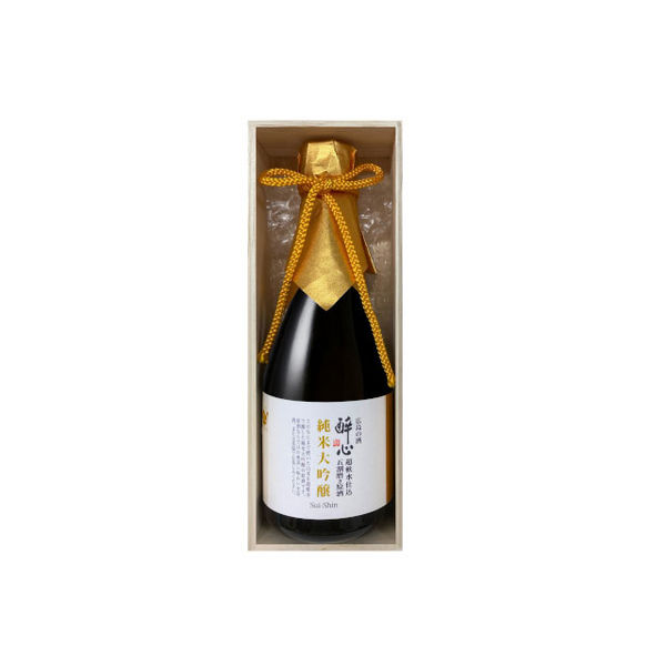 醉心山根本店 醉心 純米大吟醸五割磨き原酒 木箱入り 300ml x1 7025480 1箱(1入)（直送品） - アスクル