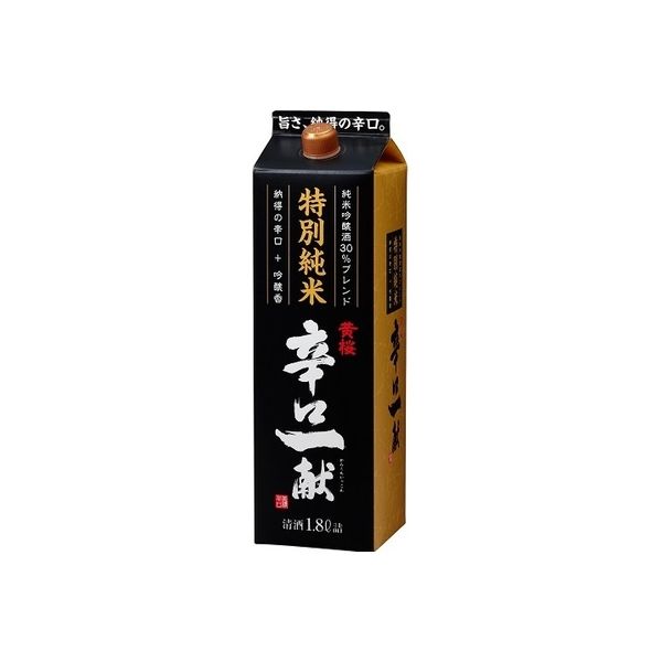 黄桜 特別純米辛口一献 パック 1.8L x1 7036418 1セット(1個