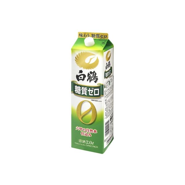 白鶴酒造 白鶴 糖質ゼロ サケパック 2L x6 7057329 1箱(6入)（直送品）