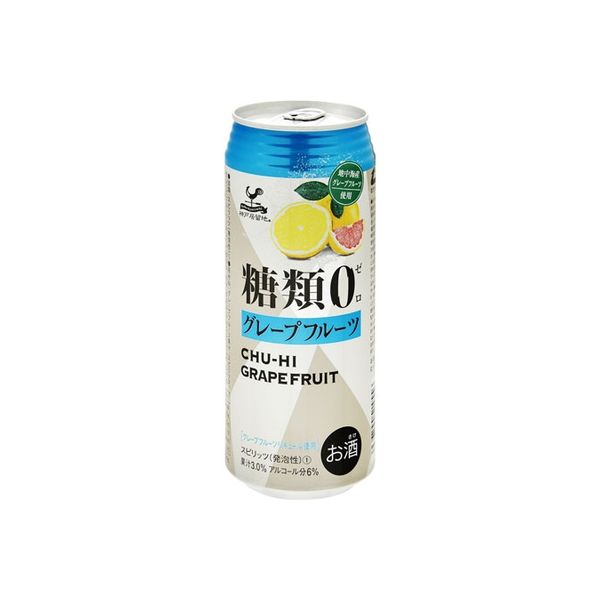 富永貿易 神戸居留地　チューハイグレープフルーツ　糖類ゼロ缶　500ML　×24 7919223 1箱(24入)（直送品）