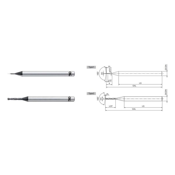 オーエスジー セラミックス加工用HDGコート超硬ドリル DIAーMXD 1.55 1本（直送品）