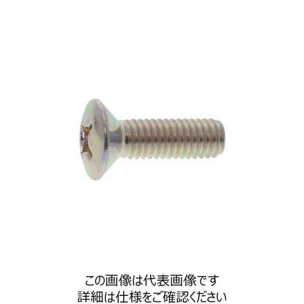 ファスニング J ダクロ 鉄（+）丸皿小ねじ 4 X 10 000000020040010013 1箱（1600個）（直送品） 5,414円