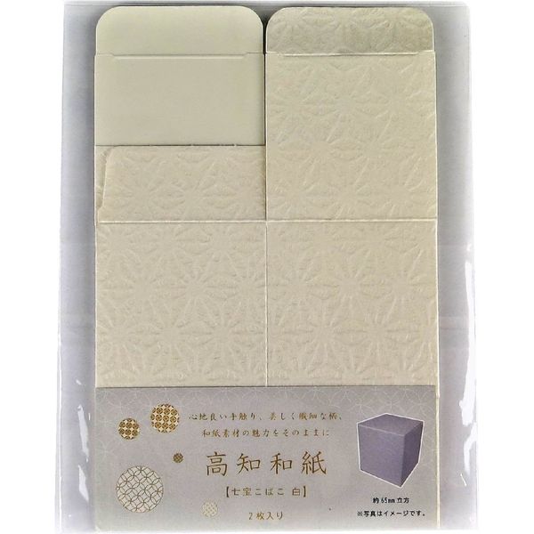サンケーキコム 高知 和紙 七宝こばこ 白 KJP-31 1セット（6枚：2枚×3）（直送品）