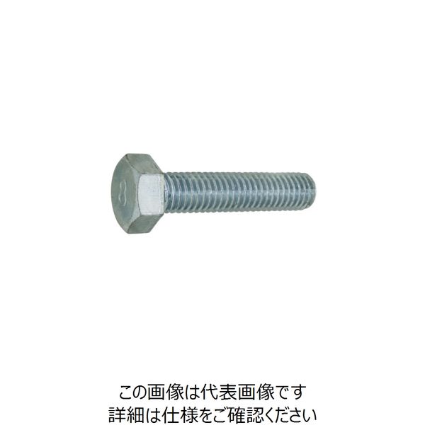 ファスニング J ユニクロ 鋼 8マーク六角ボルト（全ねじ） 10X16 B00080000100016001 1箱（180個）（直送品）