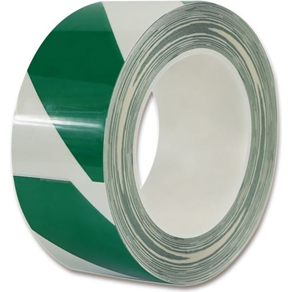 セーフラン安全用品 耐摩耗ラインテープ　緑/白 15625 1巻（直送品）