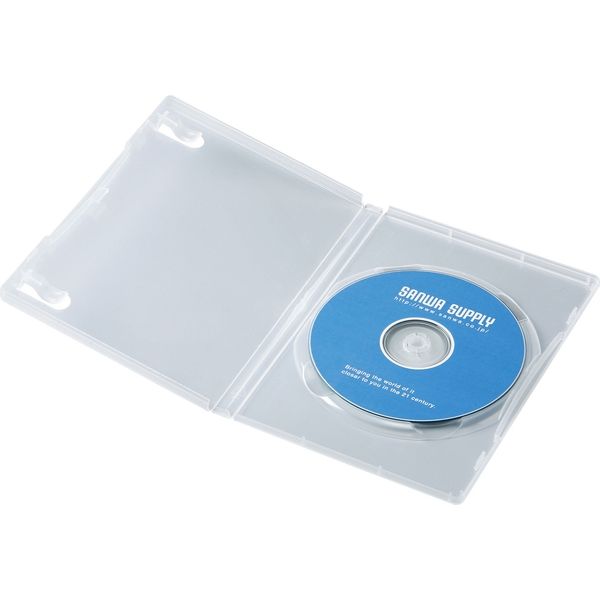 サンワサプライ DVDトールケース（1枚収納・10枚セット・クリア） DVD-TN1-10CLN 1個 - アスクル