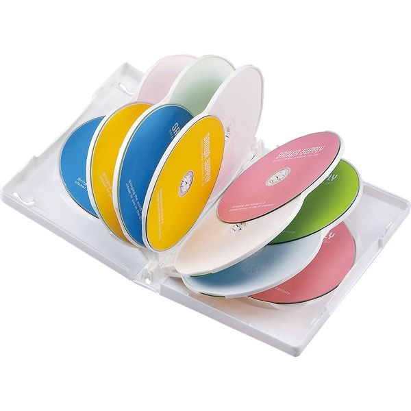 サンワサプライ DVDトールケース(12枚収納・3枚セット・ホワイト) DVD-TW12-03WN 1個（直送品）