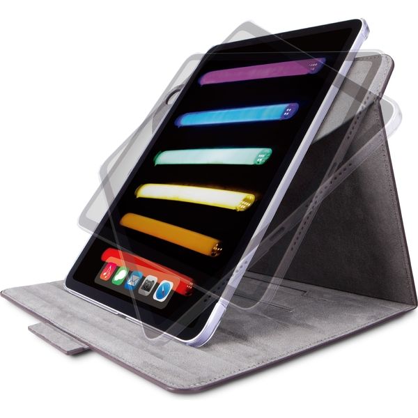 iPad mini 2021 第6世代 8.4インチ ケース レザー 手帳 360度回転 ブラック TB-A21S360BK エレコム 1個（直送品）  - アスクル