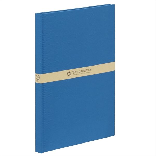 ナカバヤシ テラコッタ　ブック式フリーアルバム　Ａ４　ブルー TER-A4B-200-B 1冊（直送品）