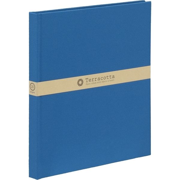 ナカバヤシ テラコッタ　ブック式フリーアルバム　デミ　ブルー TER-DB-180-B 1冊（直送品）