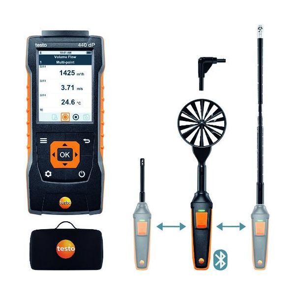 テストー TESTO ベーン式風速計 440dP 風速計コンボセット2 0563 4410 1式(1セット) 127-2587（直送品）