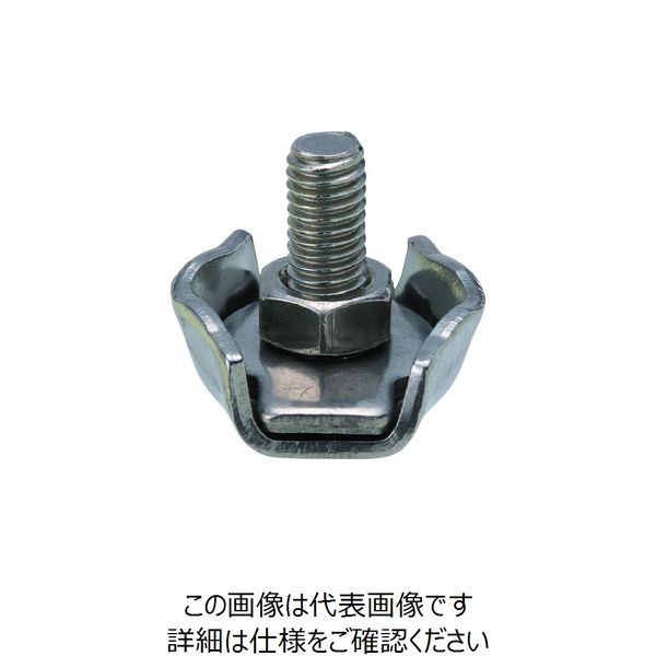 水本機械製作所 水本 ステンレス シングルワイヤークリップ 使用ロープ径4mm B-2646 1個 204-8783（直送品）