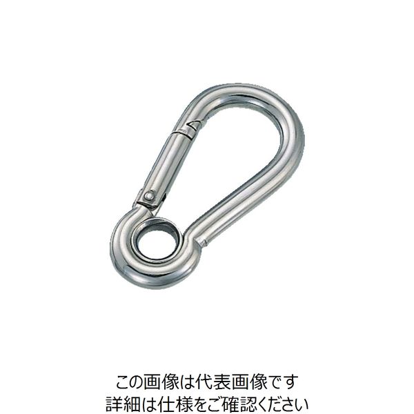 水本機械製作所 水本 ステンレス スナップフックA型（リング付） 線径4mm 長さ45mm B-800 1個 849-1080（直送品）