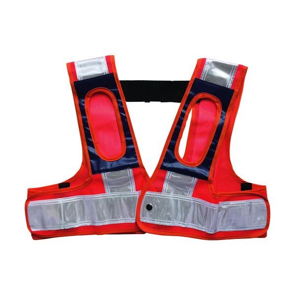 ミズケイ フルハーネス用安全ベスト「装着できるんです」<橙/白> 5941118 1枚 226-6720（直送品）