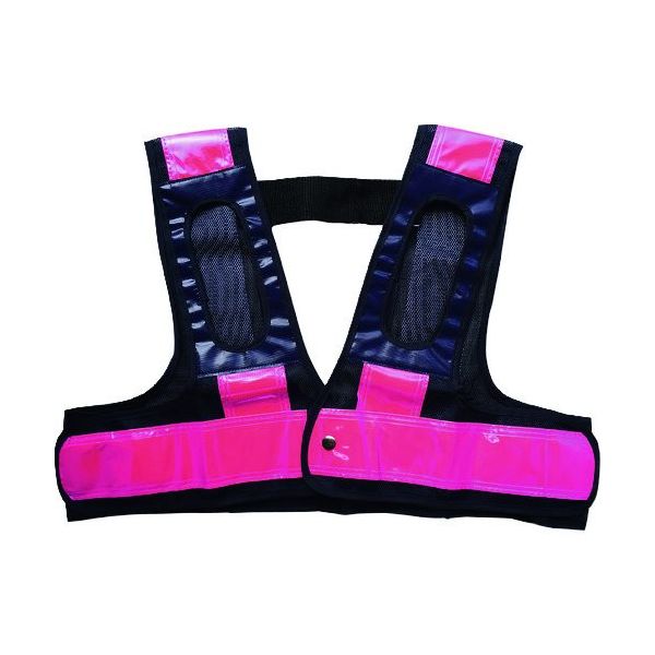 ミズケイ フルハーネス用安全ベスト「装着できるんです」<紺/桃> 5941108 1枚 226-6737（直送品）