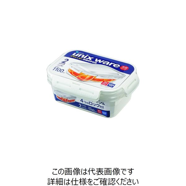 アスベル ユニックスタイトロック 長角型特大 2個入り ホワイト 374296 1セット(45個) 126-1571（直送品）