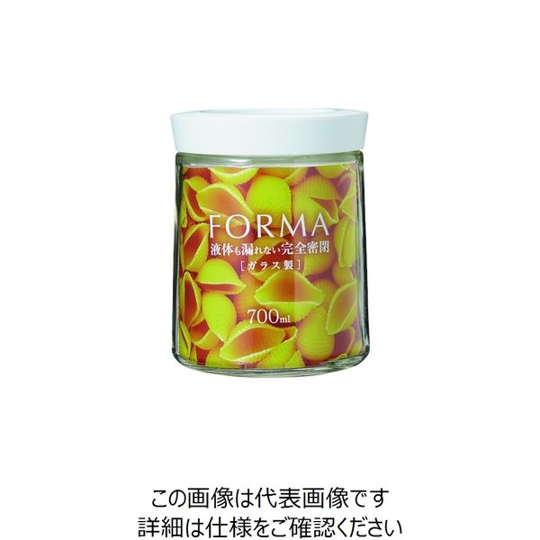 アスベル フォルマ 密閉ガラスポット MGー700 ホワイト 114496 1セット(30個) 217-0703（直送品）
