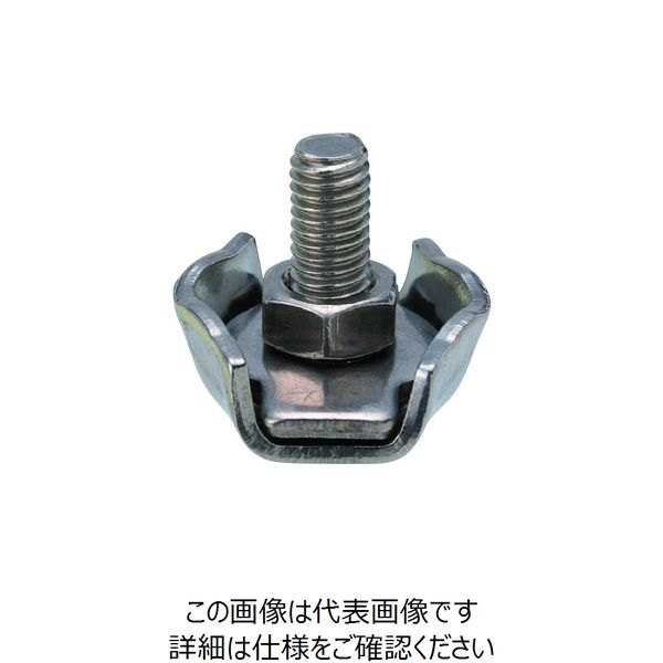 水本機械製作所 水本 ステンレス シングルワイヤークリップ 使用ロープ径3mm B-2364 1個 162-9592（直送品）