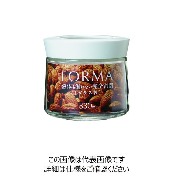 アスベル フォルマ 密閉ガラスポット MGー330 ホワイト 114199 1セット(45個) 217-0692（直送品）