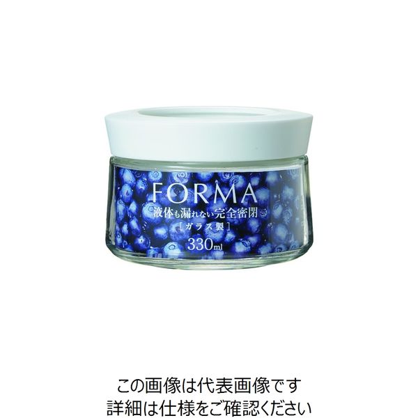 アスベル フォルマ 密閉ガラスポット MGーW330 ホワイト 114298 1セット(45個) 225-8481（直送品）
