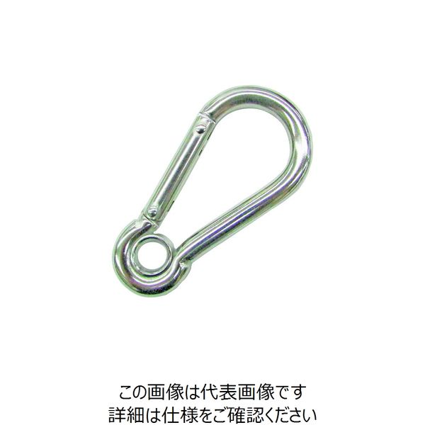 水本機械製作所 水本 ステンレス スナップフックAE型（リング付） 線径7mm長さ74mm AE-7 1個 201-2056（直送品）