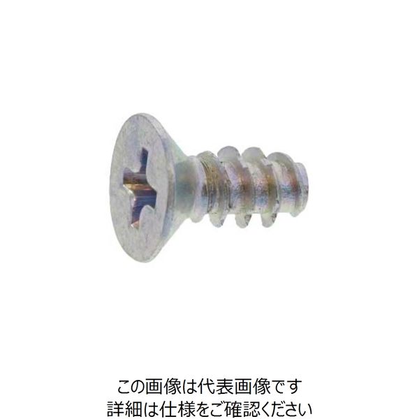SUNCO 三価ホワイト ギザタイト サラ 4×12 (1000本入) 30-00-NG01-0040-0120-03 1箱(1000本)（直送品）