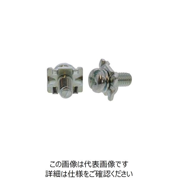 SUNCO 三価ホワイト 端子ねじ+ーナベSC形 長方形8×10×1.2B 4×10 （1） （1200本入） 260-0503（直送品）