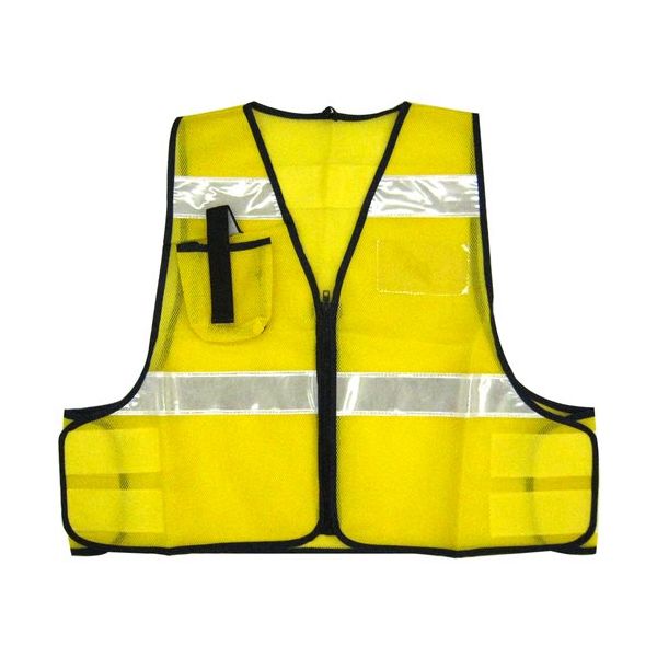 ミズケイ 防犯パトロールベスト(イエロー) 5918505 1枚 208-5664（直送品）