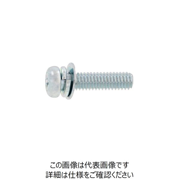 SUNCO 三価ホワイト (+)ナベP=4 2.6×12 (1800本入) 10-00-0004-0026-0120-03（直送品）