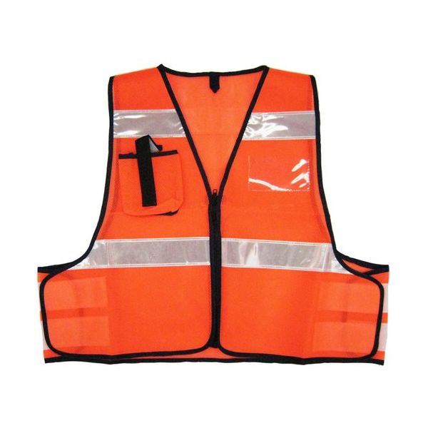 ミズケイ 防犯パトロールベスト(オレンジ) 5918506 1枚 208-5656（直送品）
