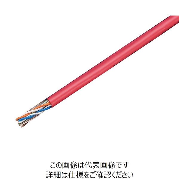 因幡電機産業 JAPPY Cat5e LANケーブル TPCC5 0.5mm X 4P アカ