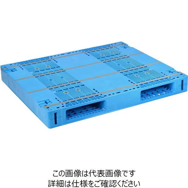 日本プラパレット 冷凍冷蔵用パレット AZTR-1210-1FFWE ブル- 1P（直送品）