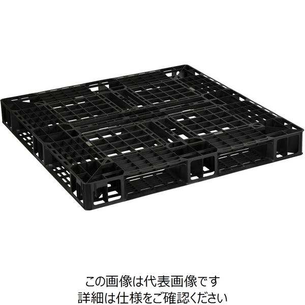 日本プラパレット 輸出梱包用パレット EI-1111 ブラツク 1P