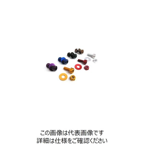 JP Moto-Mart ライセンスプレートボルト キャップボルトx2 ブラック 1PC DBN010BK（直送品）