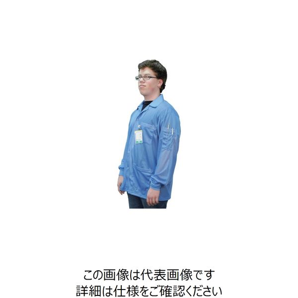 DESCO JAPAN スモック ジャケット ニット袖口 青 XS 73749 1着 113-3346（直送品）