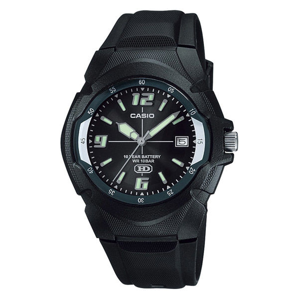 カシオ 腕時計 アナログ MW-600F-1AJH 10気圧防水 ブラック 1個