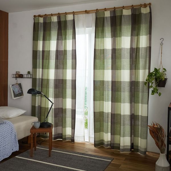 スミノエ コルネ セミオーダー カーテン カレ 1500×1100mm グリーン １セット(2枚入)（直送品）