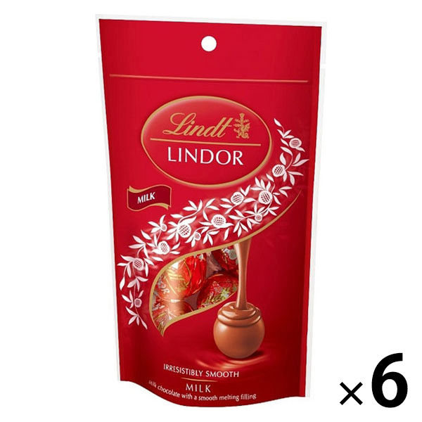 Lindt（リンツ） リンドール ミルクパック 5個入り 6袋 六甲バター 輸入チョコレート バレンタイン
